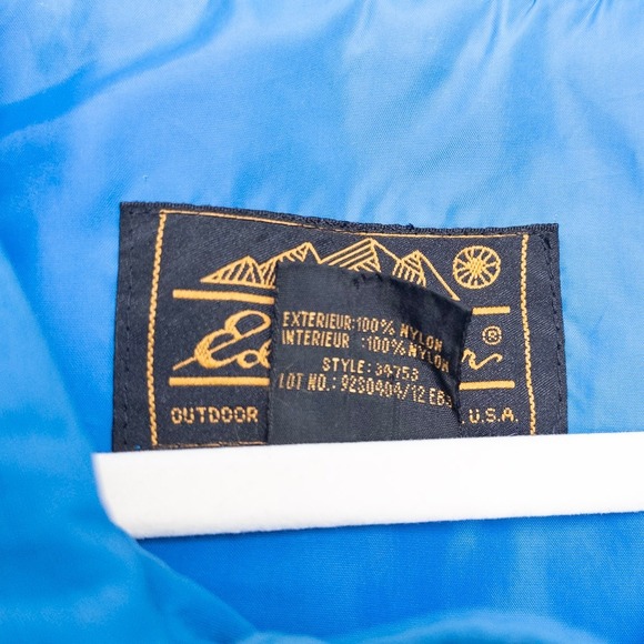 VTG Eddie Bauer Mens Jacket Size L Blue Hooded Raincoat Outdoor Gorpcore Utility - Picture 6 of 7